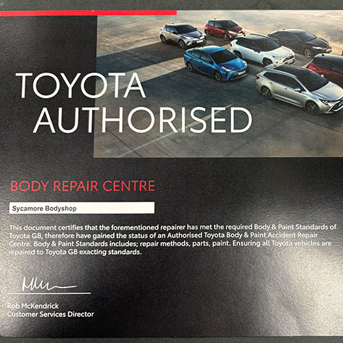 Toyota Authorised Body Repair Centre Peterborough